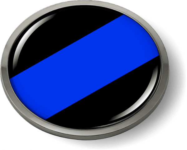 Thin Blue Line Domed Emblem